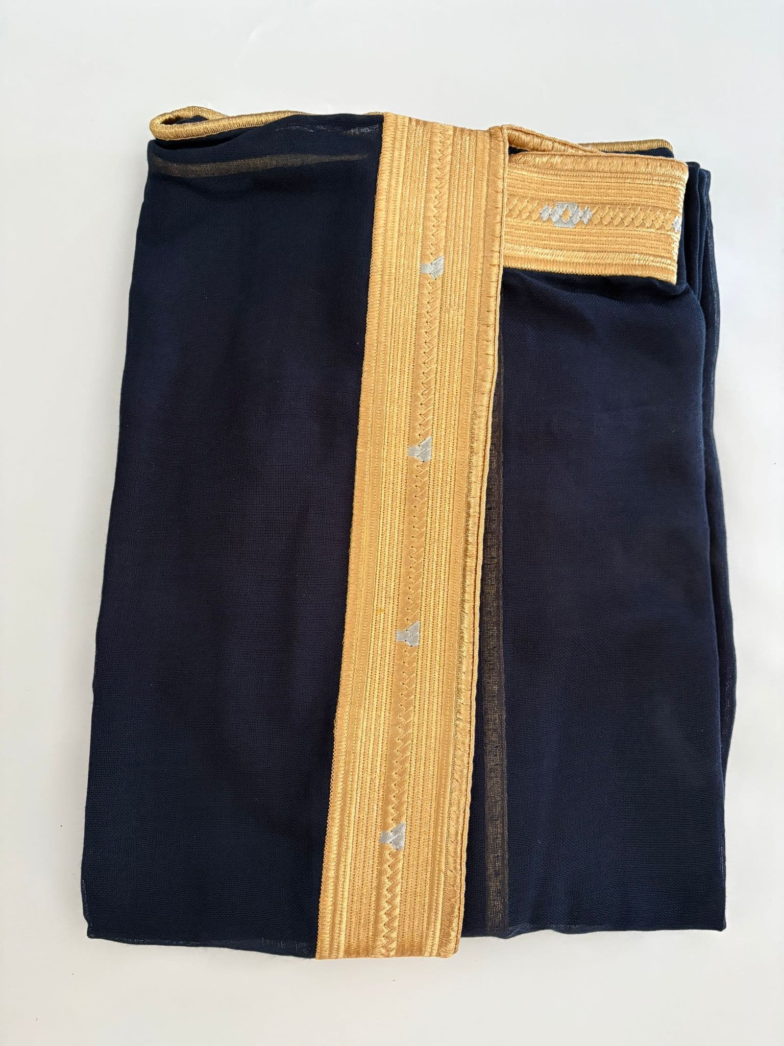 Bouchti Bleu Marine Galon Doré