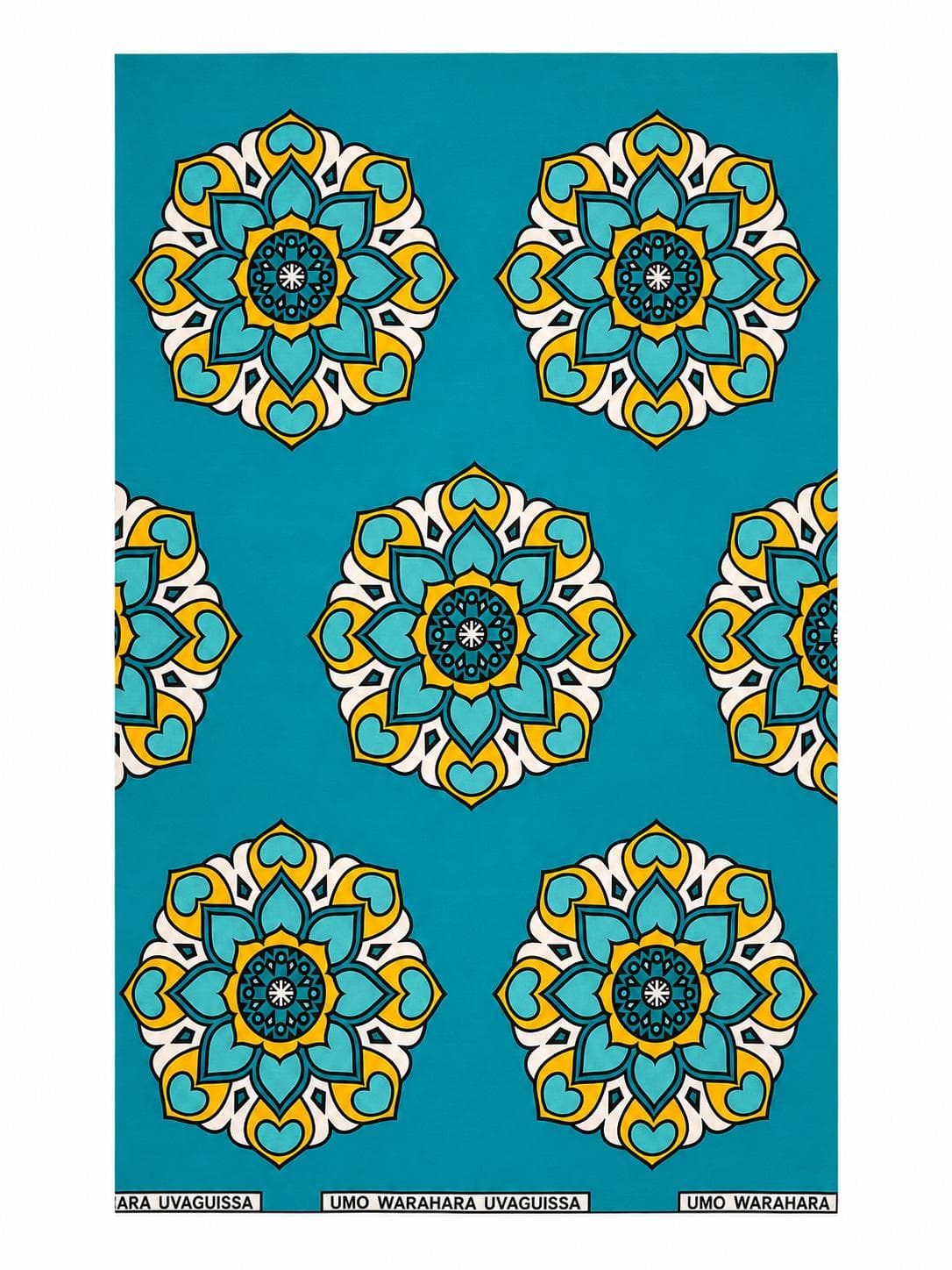 Salouva Nambawane Turquoise Motif Rosace