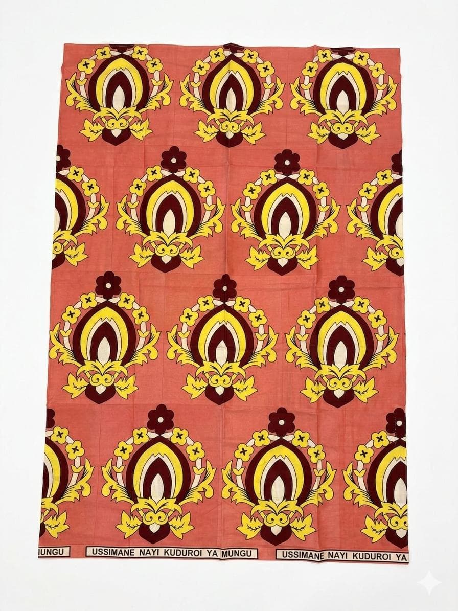 Salouva Nambawane Rose Motif Floral Jaune