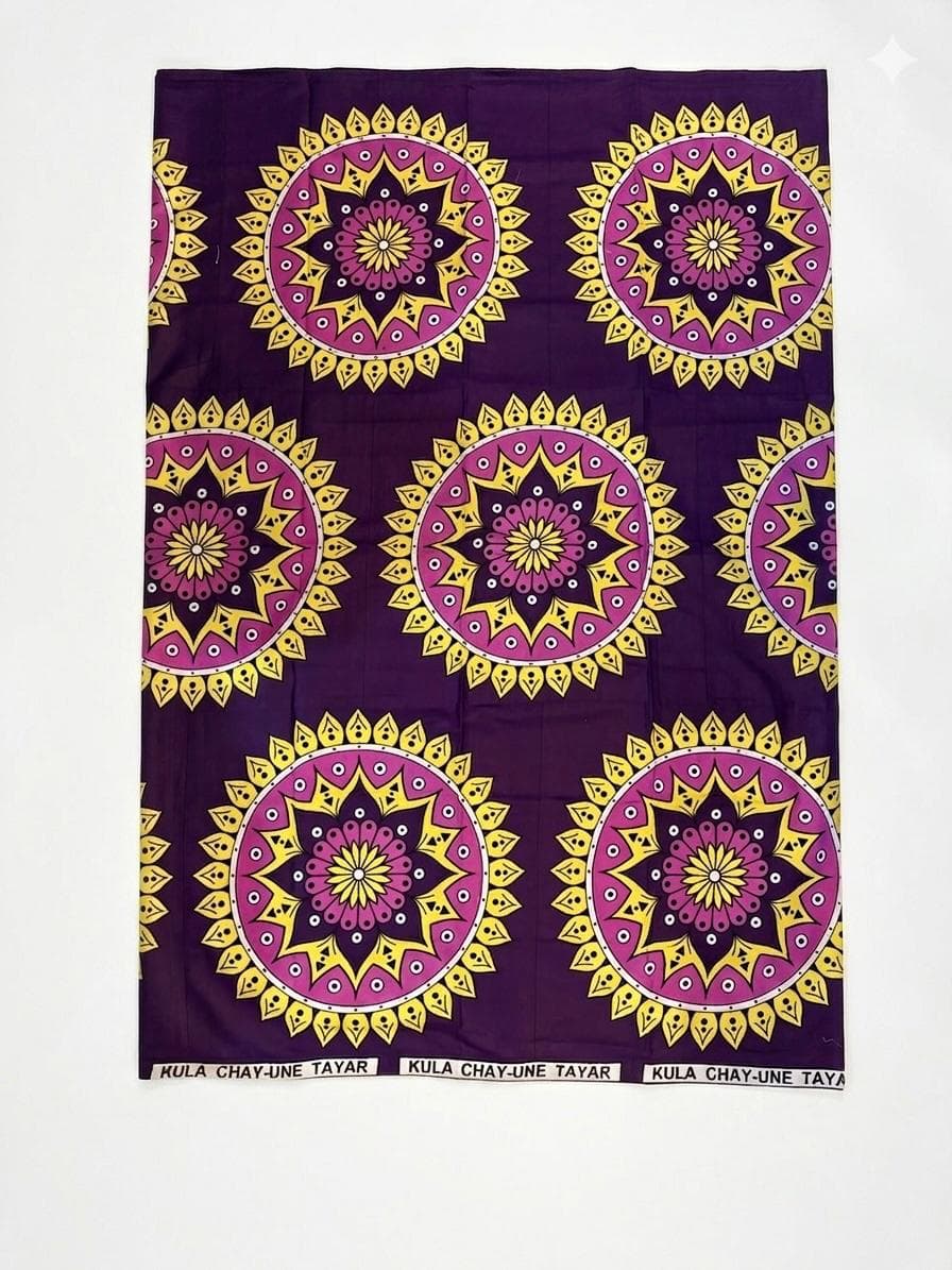 Salouva Nambawane Violet Motif Rosace